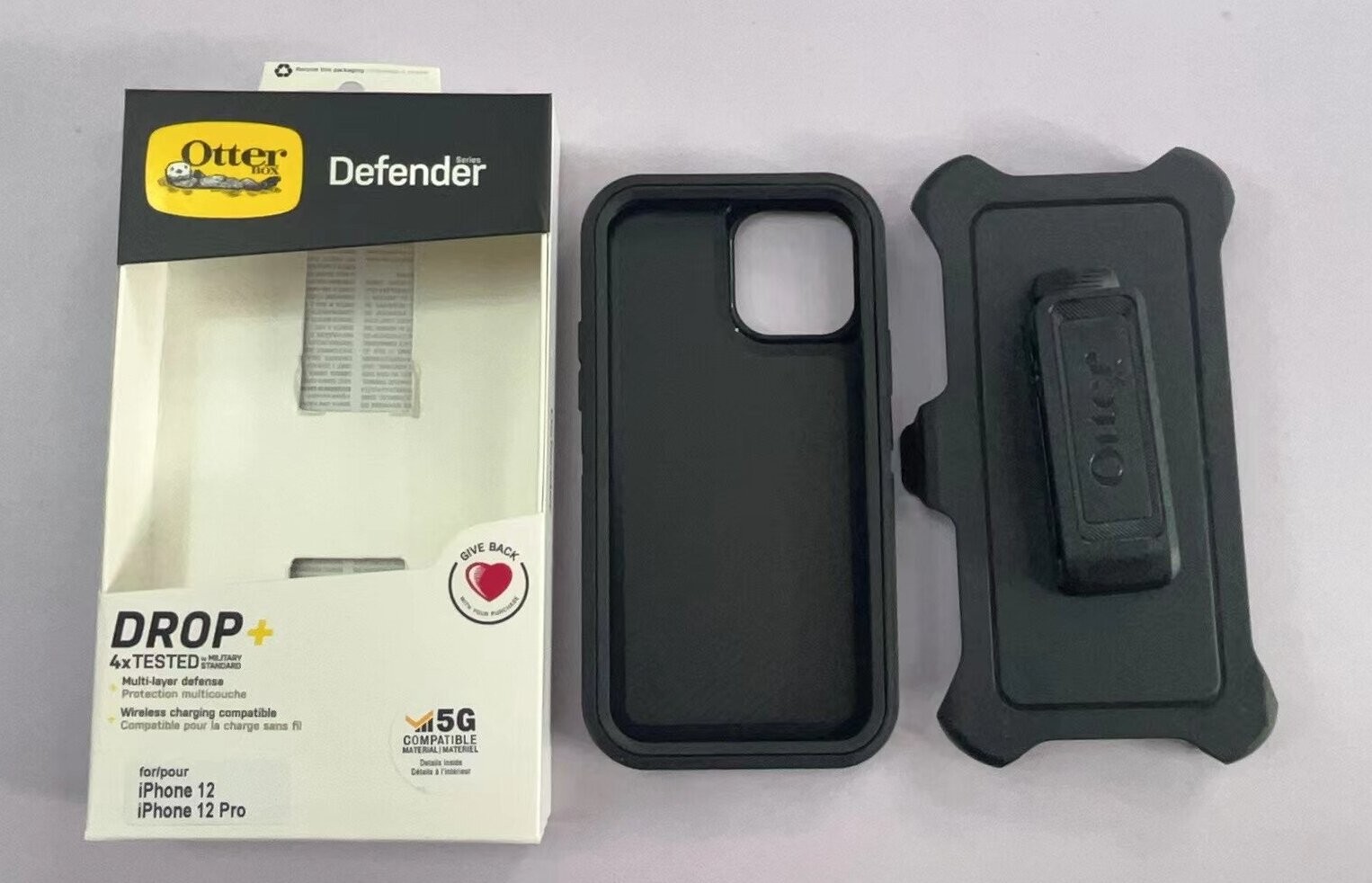OtterBox Defender Series Case Holster for iPhone 12 & iPhone 12 Pro 6.1"---Black