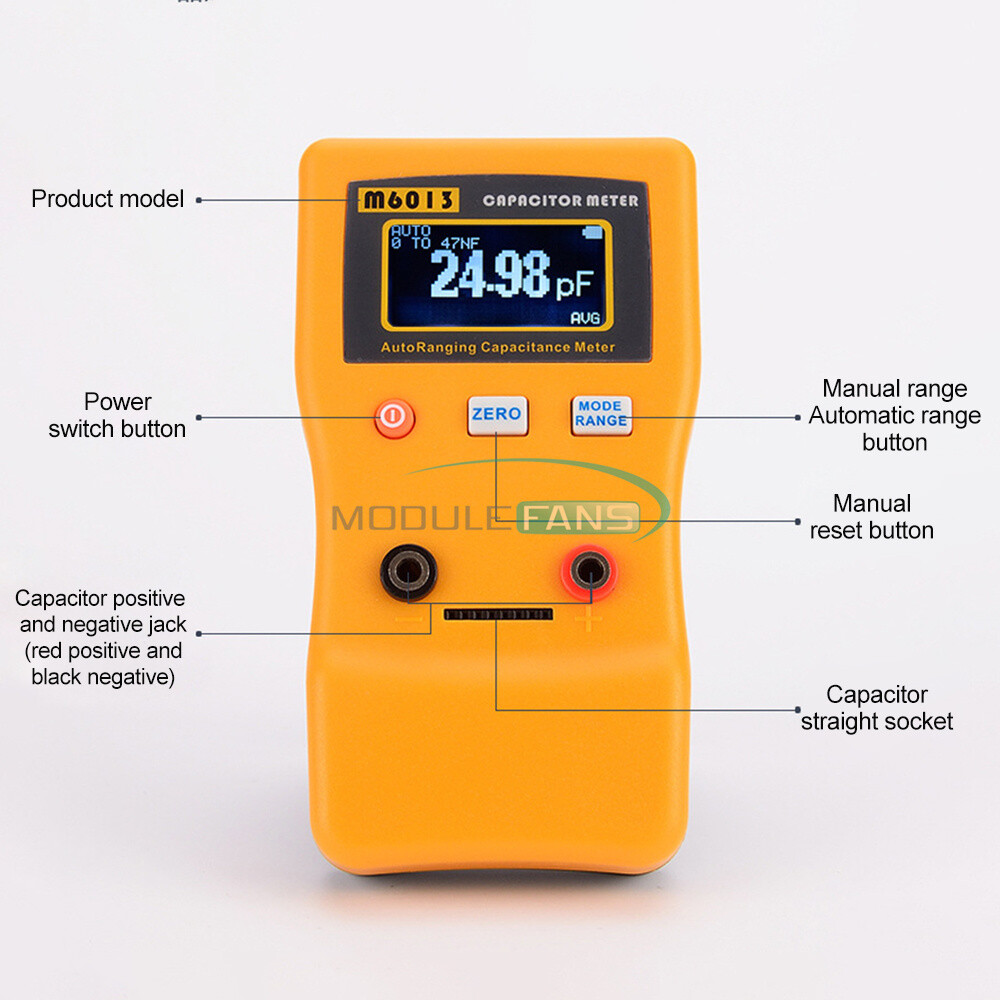M6013 ESR Capacitance Ohm Meter Digital Resistance Capacitor Circuit Tester