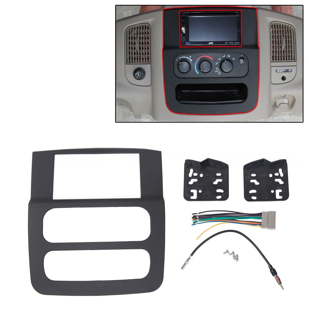 High Grade Dash Kit For Dodge Ram 2002-2005 Double DIN Stereo Install Black
