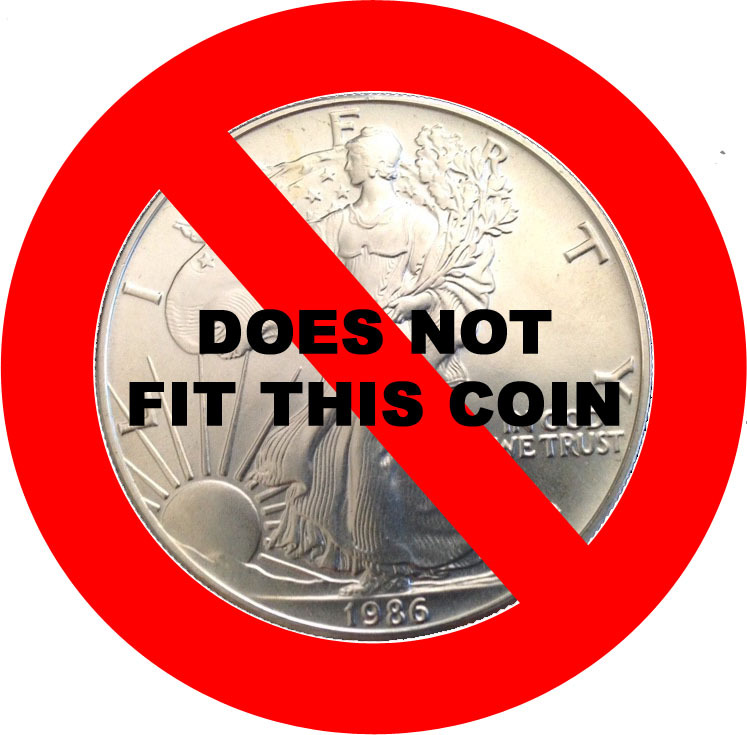 Morgan Peace Liberty silver dollar size money clip coin holder