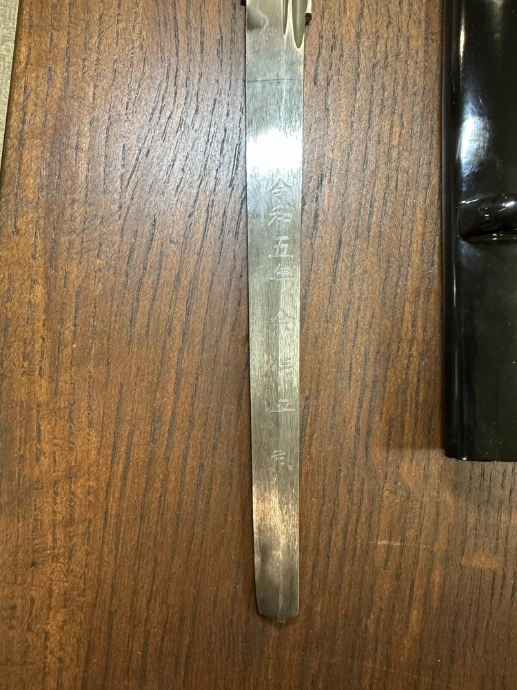 JKOO SWORD Custom made blade! Damascus folded double edge SHARP! DOUBLE HAMON!
