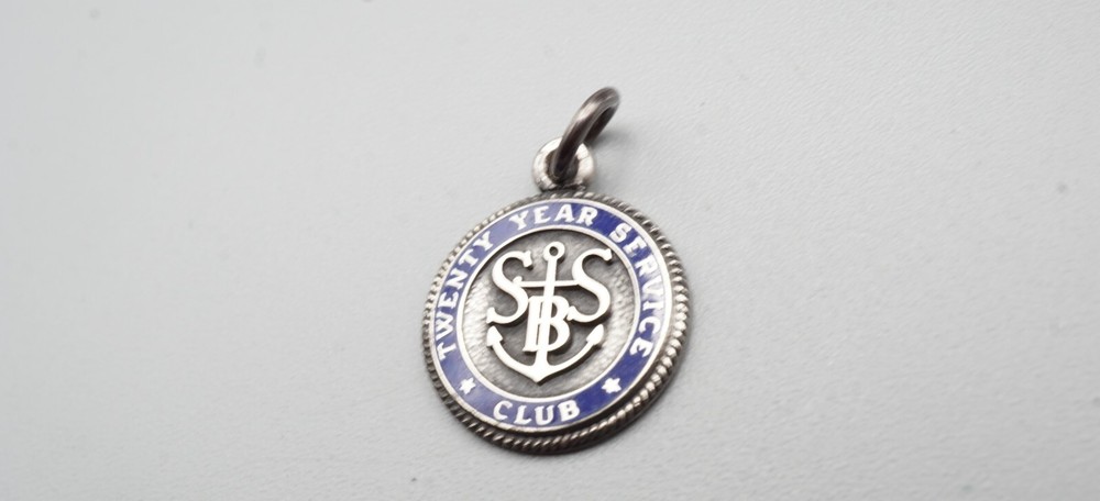 Pre-WWII Sterling SSB Services Selection Board 20 Year Service Club Pendant