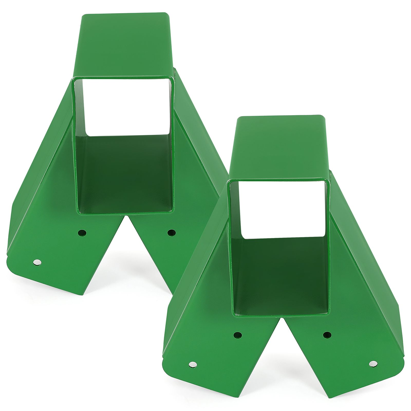 (Set of 2) Brackets 1-2-3 A-Frame Swing Green Powder-Coated Heavy Duty Steel