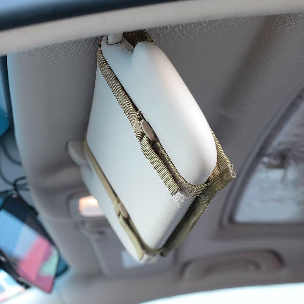 Car Sun Visor Organizer Tactical Molle Visor Panel Accessories Storage Bag Pouch