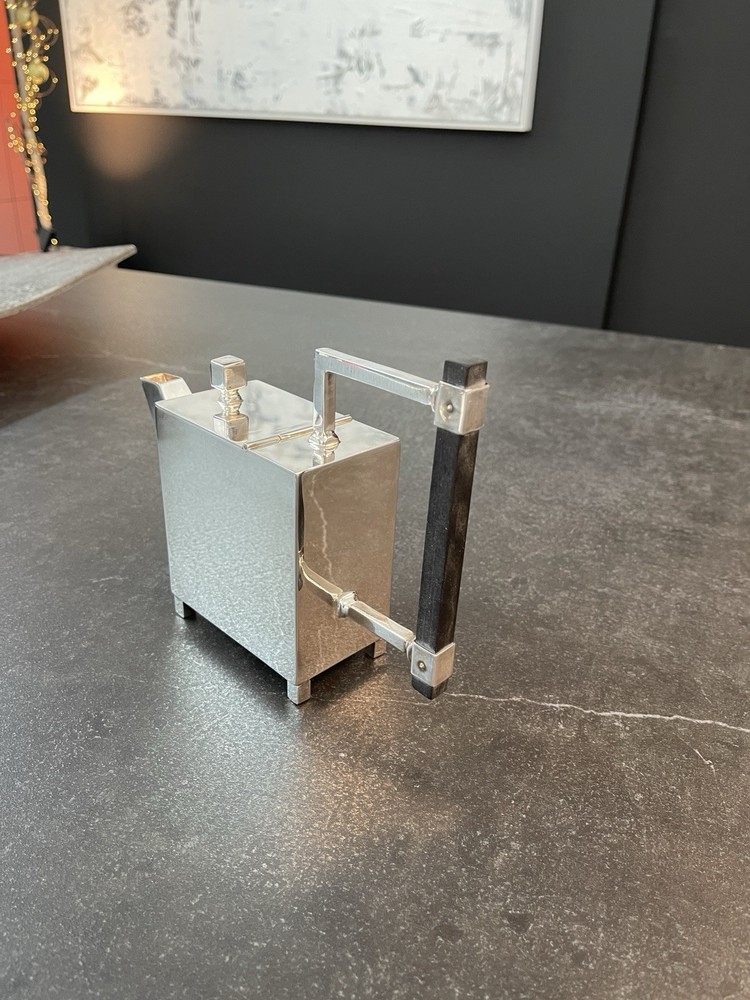 Modern Silver Plated Teapot- Christopher Dresser Style