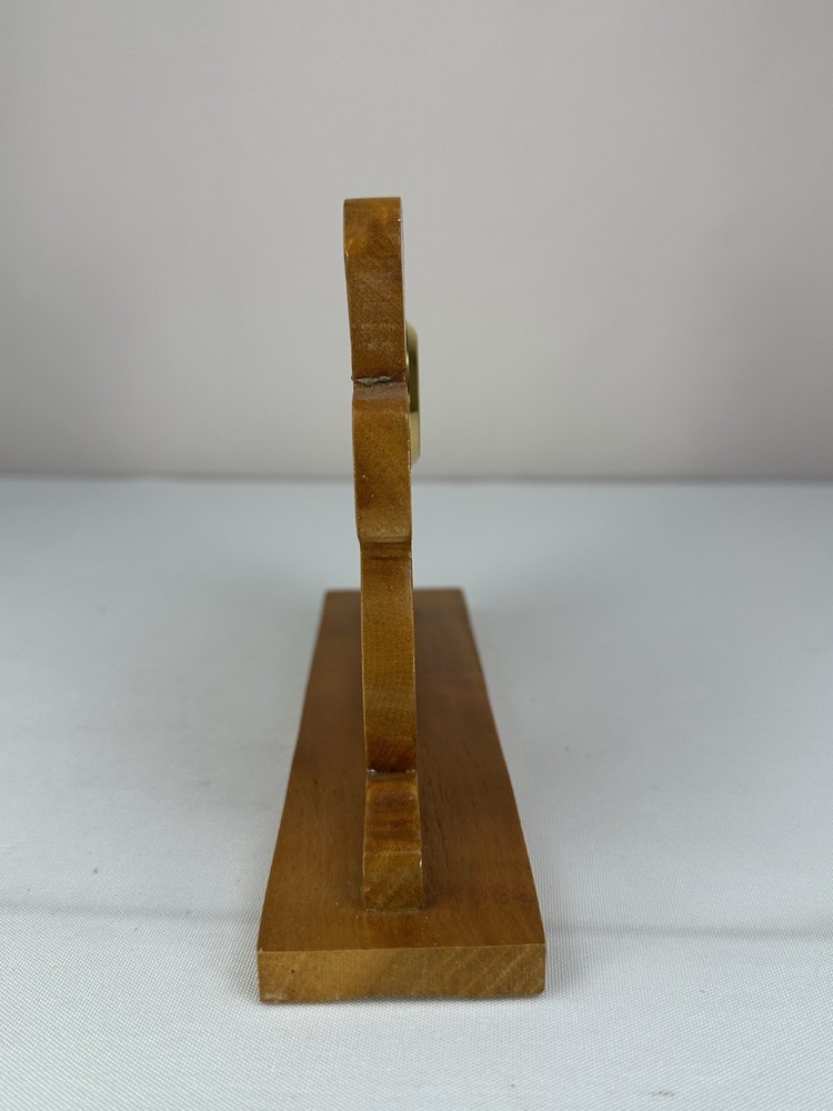 Handmade Wooden Desk Clock Featuring A Train Design