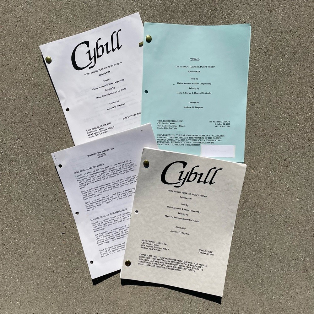 CYBILL 1995 TV Series SET Production Used Scripts Table Revised EP Drafts