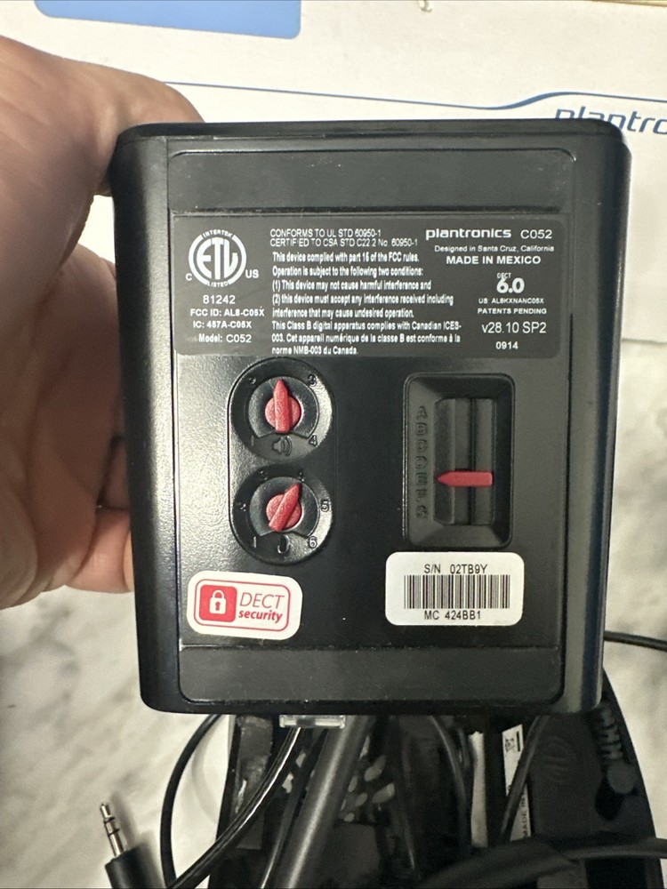 Plantronics CS510 Wireless Headset System w/ Base 84691-01 In Original Box