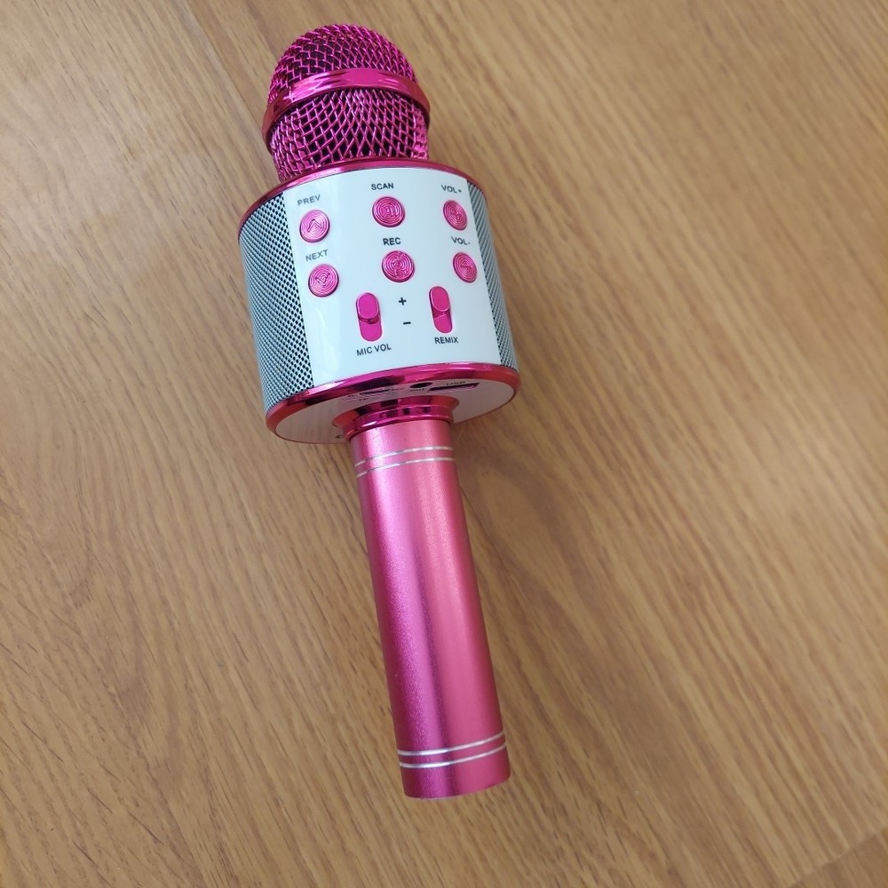 GabbaGoods Bluetooth Karaoke Microphone & Speaker Pink