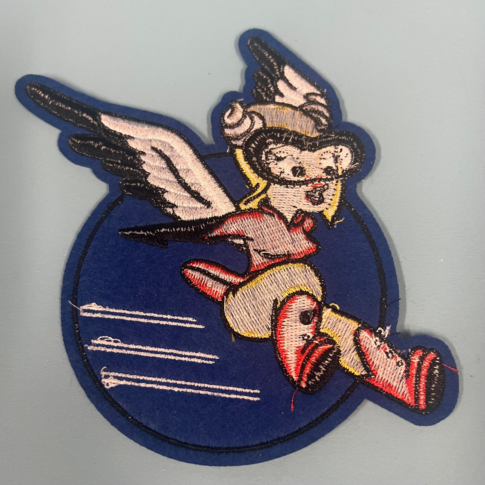 WASP "FIFINELLA" PATCH ~WOMENS AIR FORCE SERVICE PILOTS -FELT CONSTRUCTION