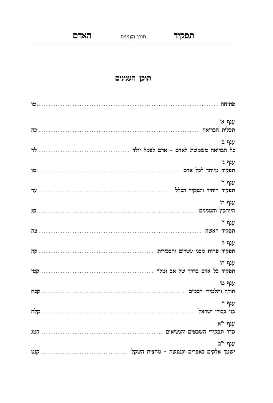 Sefer Tafkid Ha'adam By Rabbi Gilbert Backenroth ספר תפקיד האדם