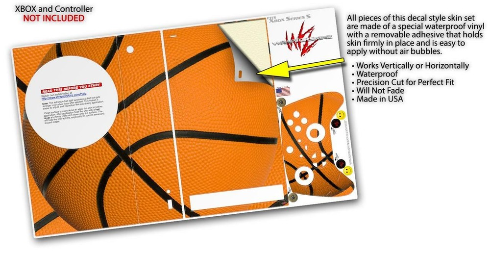 Skins XBOX Series S Console Controller Basketball