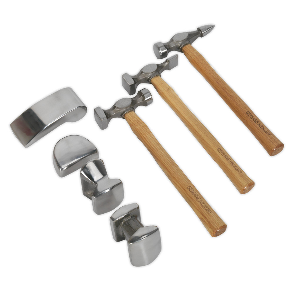 Panel Beating Set 7pc Drop-Forged Hickory Shafts - Sealey CB507 New