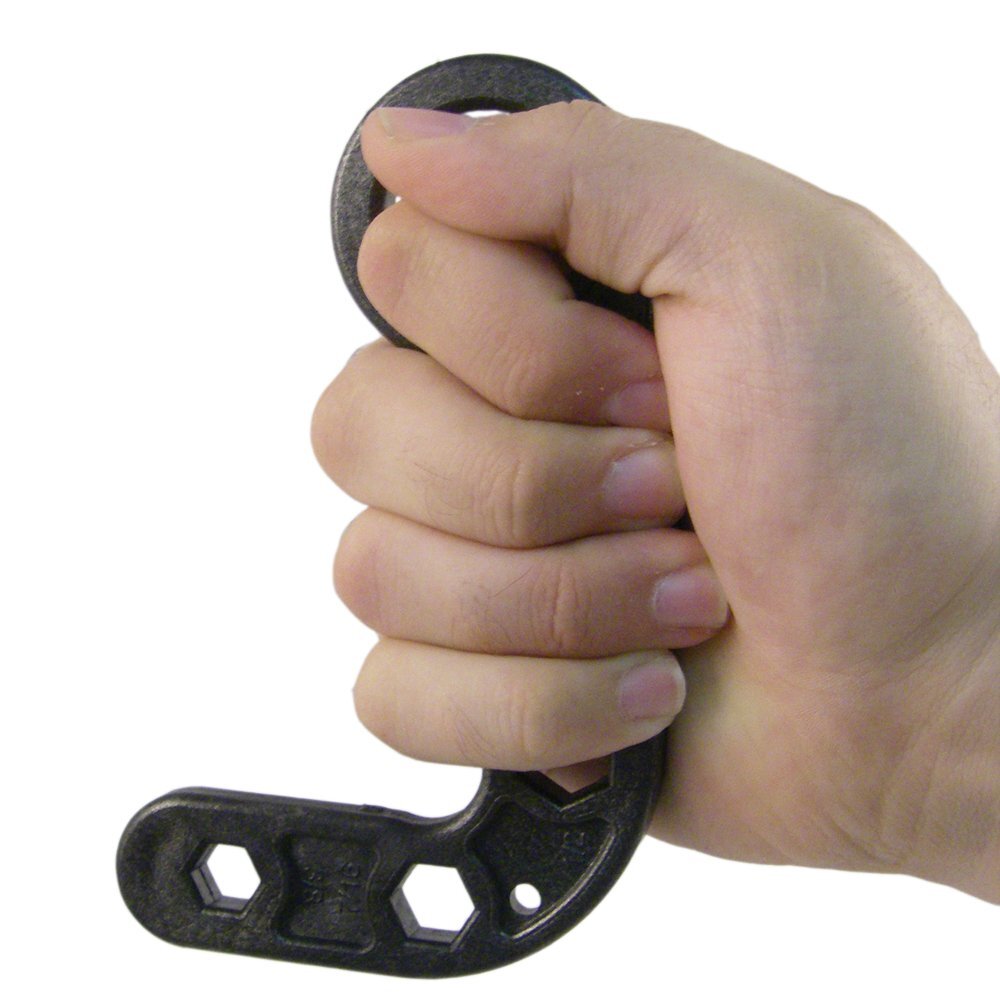 Impact Kerambit plastic devastating self-defense device trainer and belt clip