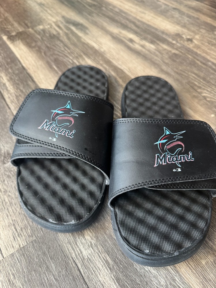 ISlide Miami Marlin Black slides- size 8
