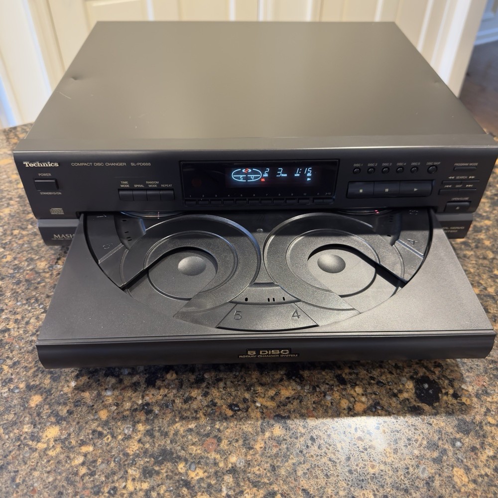 TECHNICS SL-PD888 5 Compact Disc Changer MASH CD Player 30 Day Guarantee