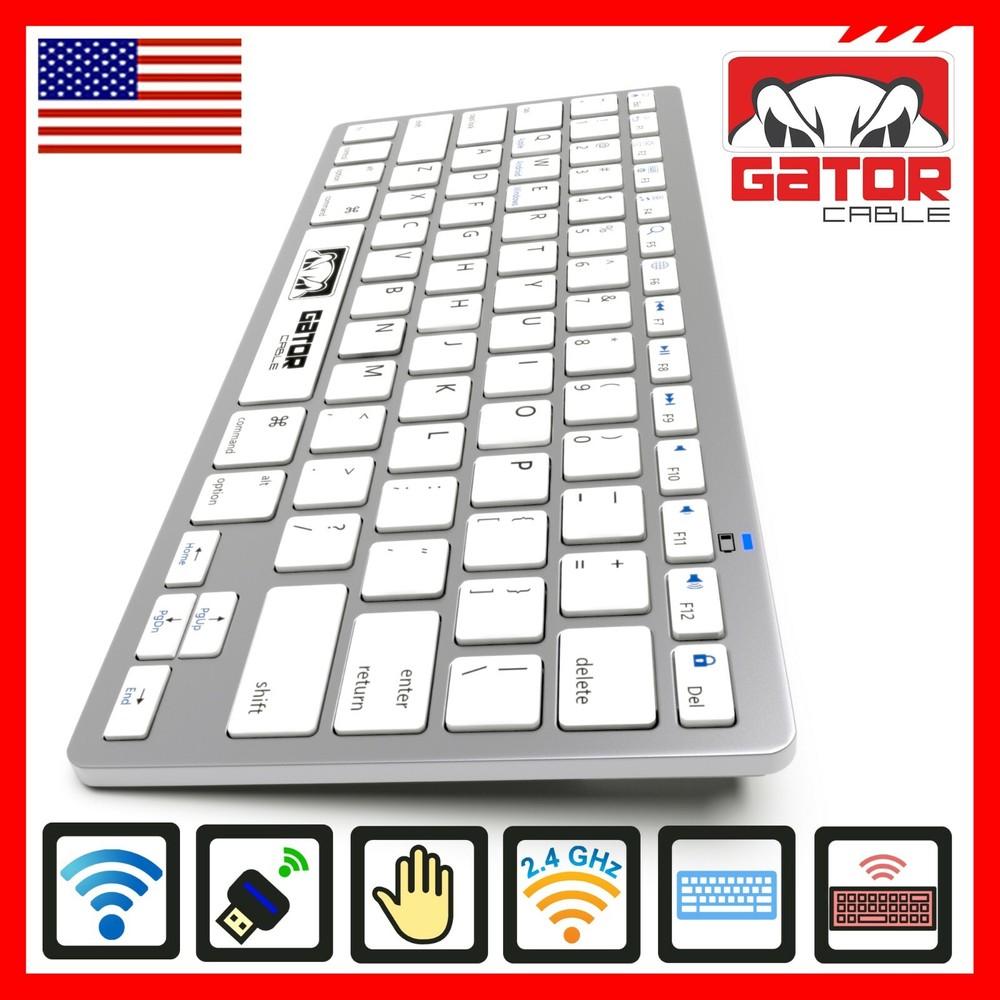 Wireless Bluetooth Keyboard For Windows PC Mac iOS Android iPhone Tablet Slim