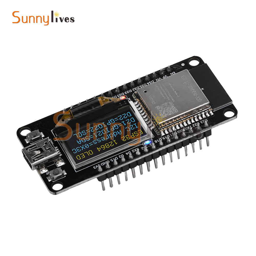 0.96" ESP32 ESP-WROOM-32D WIFI Bluetooth Development Board OLED CH340C Module