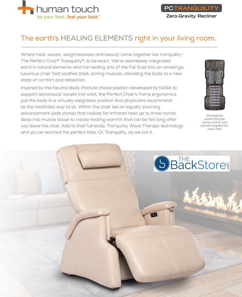 Human Touch PC-086 Tranquility Power Zero-Gravity Recliner Perfect Chair