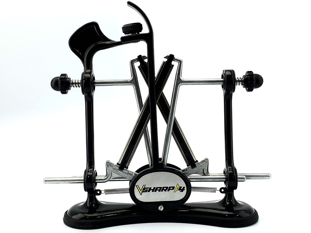 Knife Sharpener Adjustable Angles Diamond Rods Metal Frame Warthog A4 V-Sharp