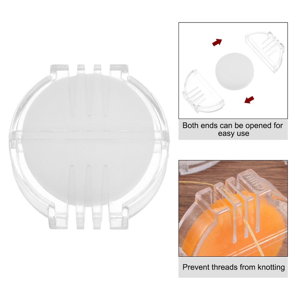 2pcs Beeswax Thread Conditioners Thread Wax Block with Plastic Box, White