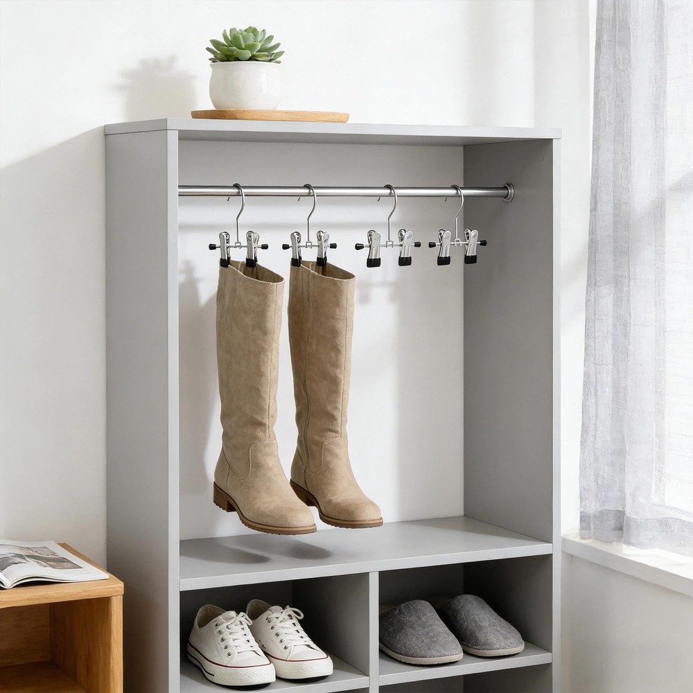 Adjustable Stainless Steel Shoe Rack Pants Folder Multi-Functional Portable T...