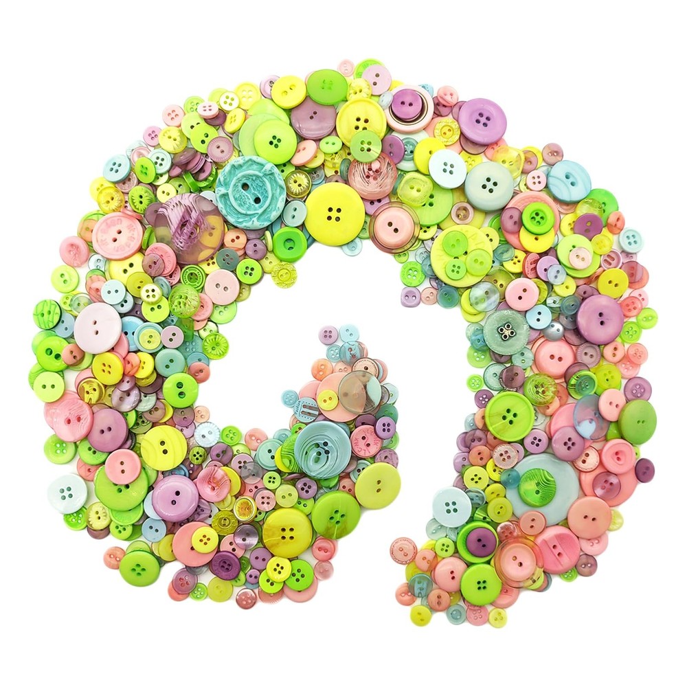 600-700Pcs Macaroon Buttons for Crafts Assorted Multicolor Craft Buttons Maca...