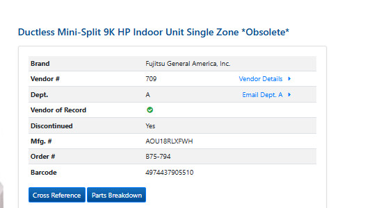 B75-794 AOU18RLXFWH MINI-SPLIT HEAT