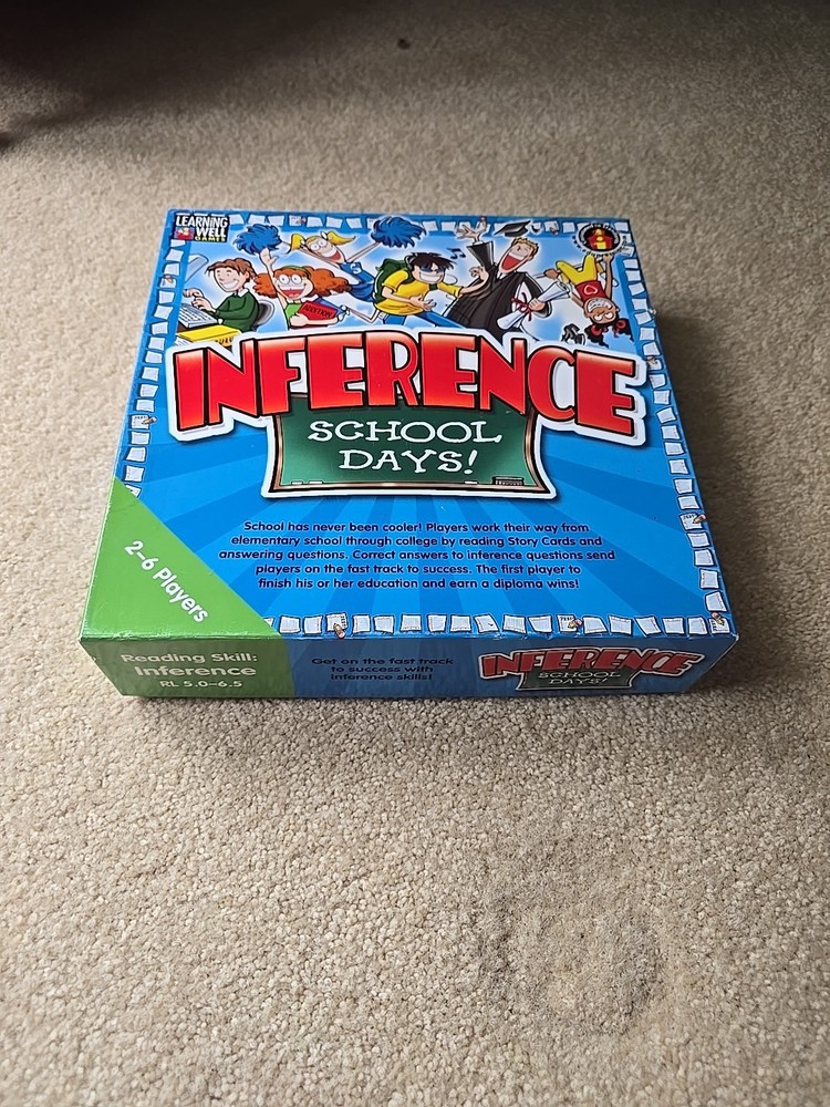 Inference School Days Board Game, Learning Well Educational Reading, Homeschool