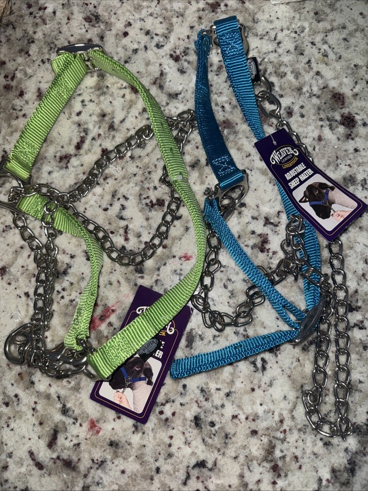 🐑 Weaver -2 Adjustable Sheep Halters NWT