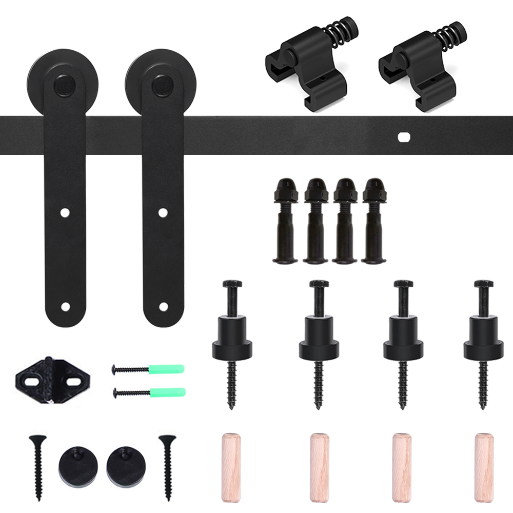 4-20FT Ceiling Mount Bracket Sliding Barn Door Hardware Track Kit Single/Double