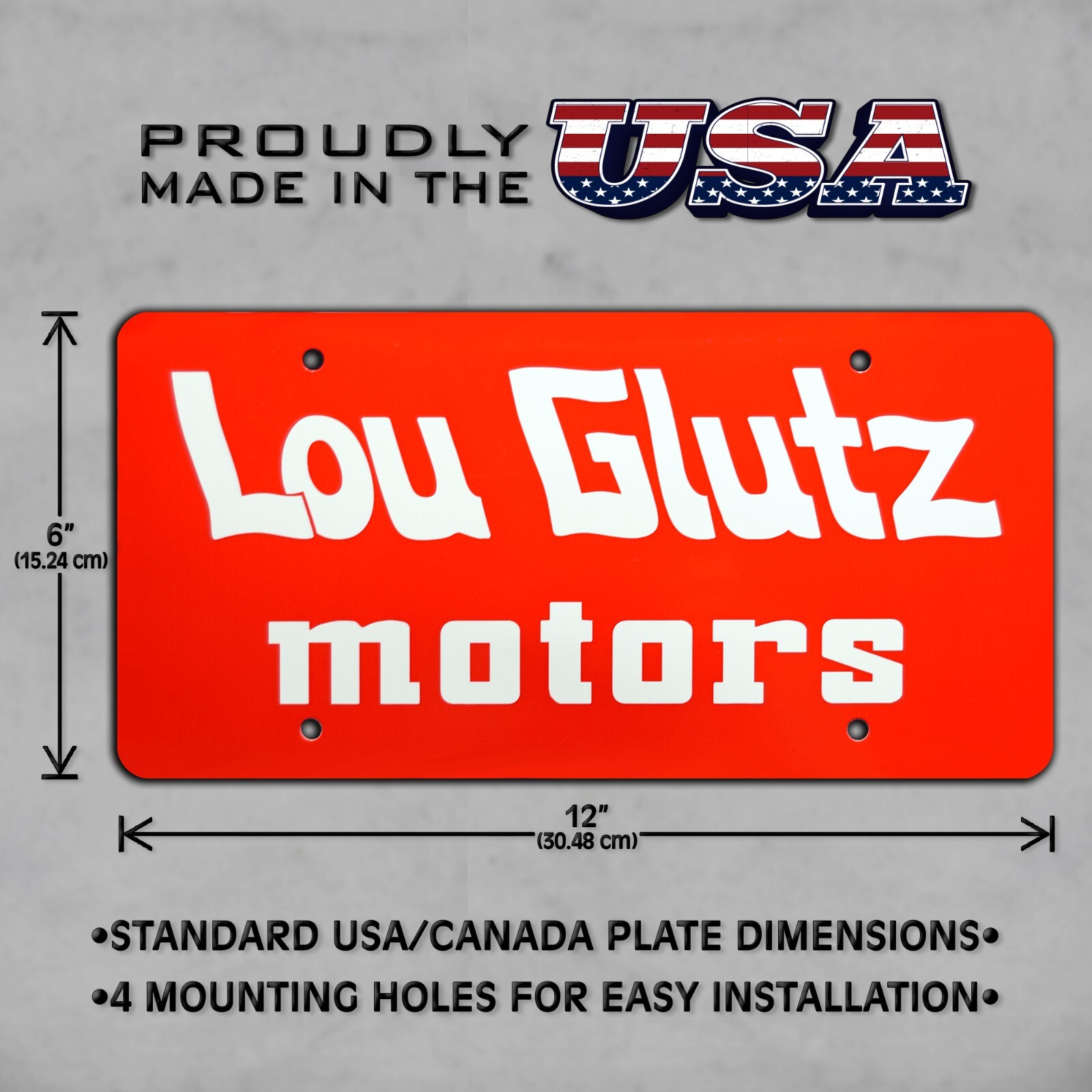 National Lampoon's Vacation | Truckster | LOU GLUTZ | METAL Prop License Plate