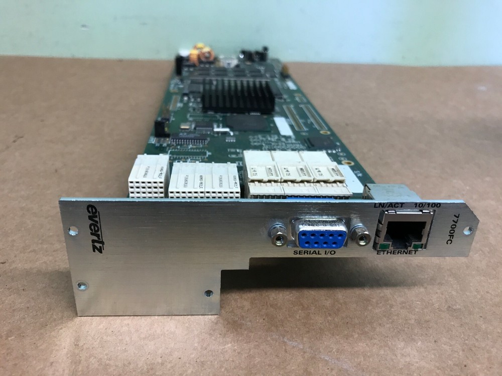 Evertz 7700FC VistaLink Frame Controller Card w/ back plane