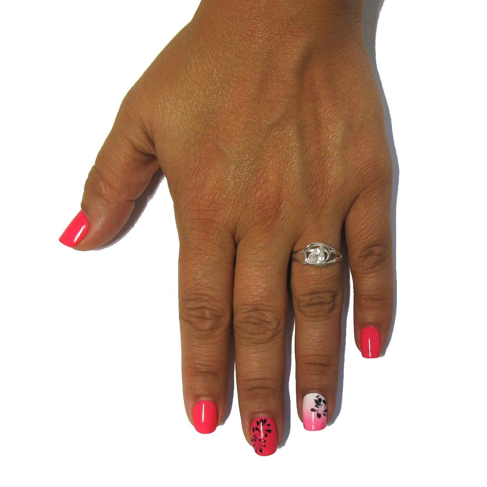 Sterling Silver Ring Hallmarked Solid 925 With 7x5mm Cubic Zirconia Handmade