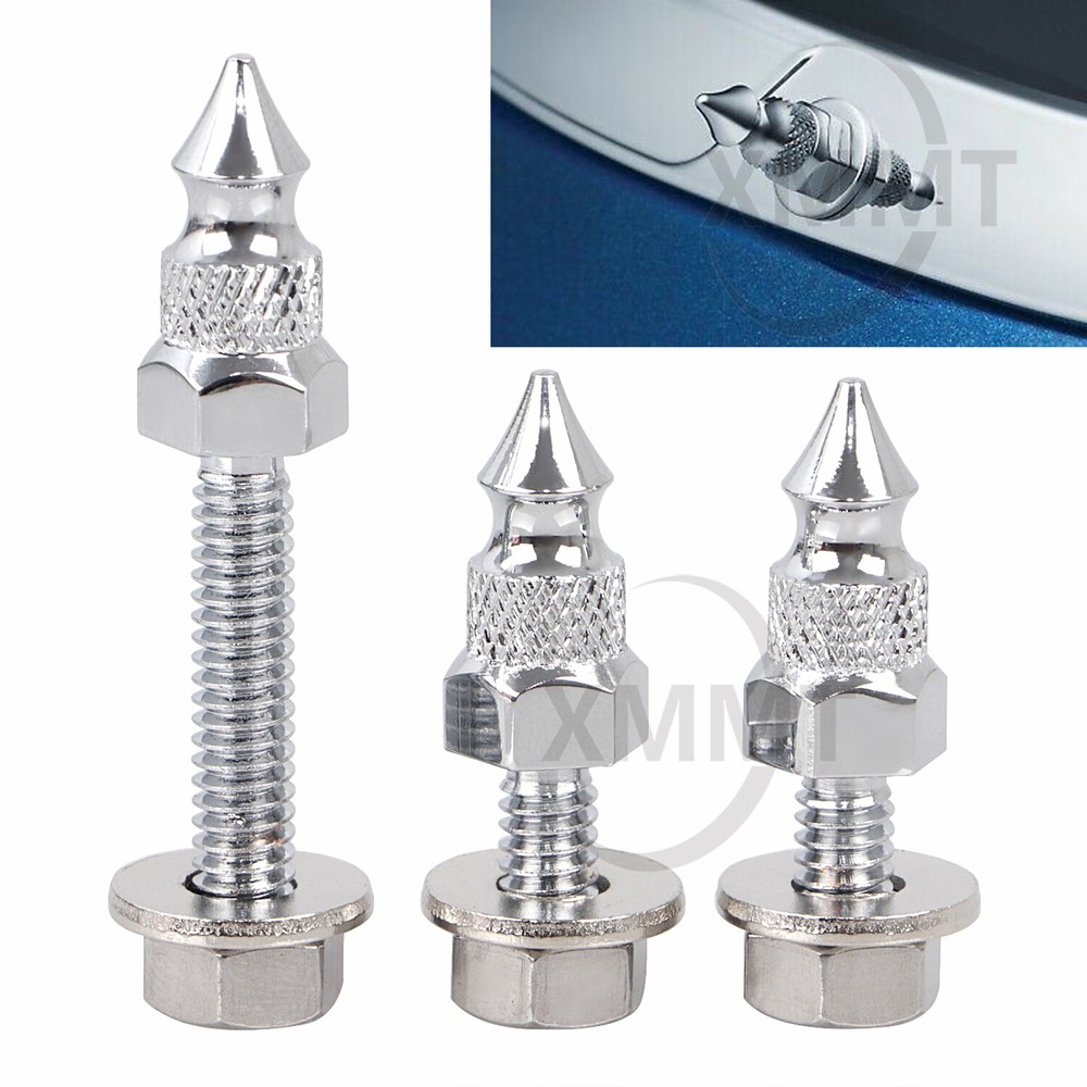 Silver CNC Spike Windshield Trim Mount Screw For Harley Electra Tri Glide FLHT