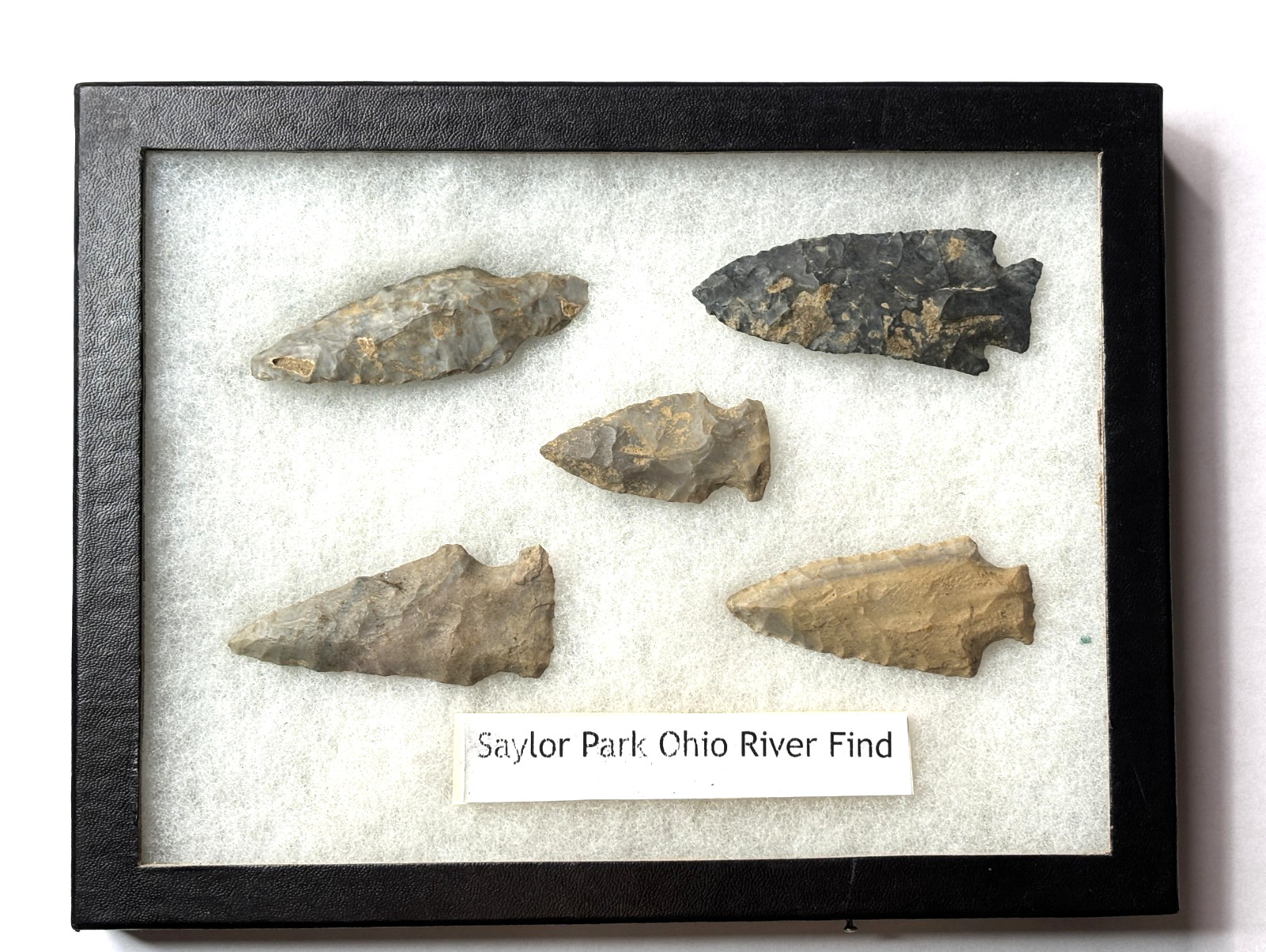 Authentic Native American Arrowheads Artifacts Flint * Saylor Park Ohio Find