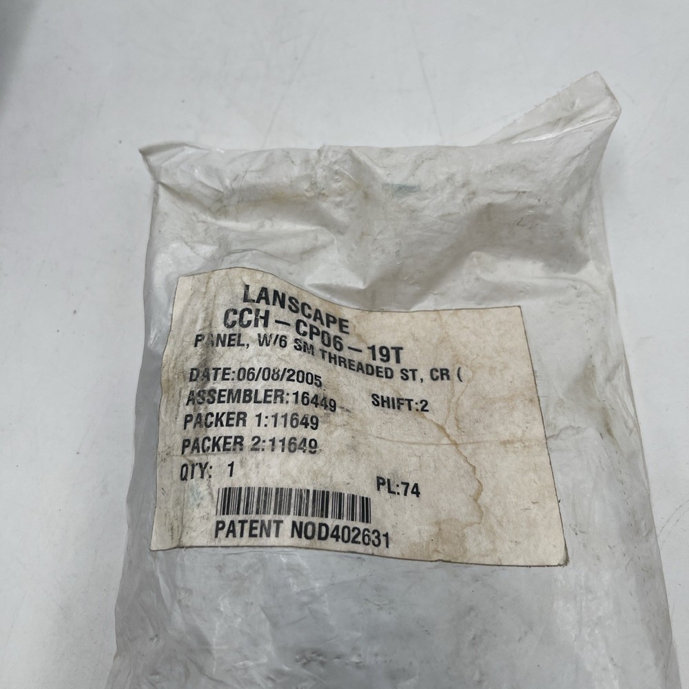 Siecor LanScape Corning CCH-CP06-19T Panel W/6 SM Threaded ST