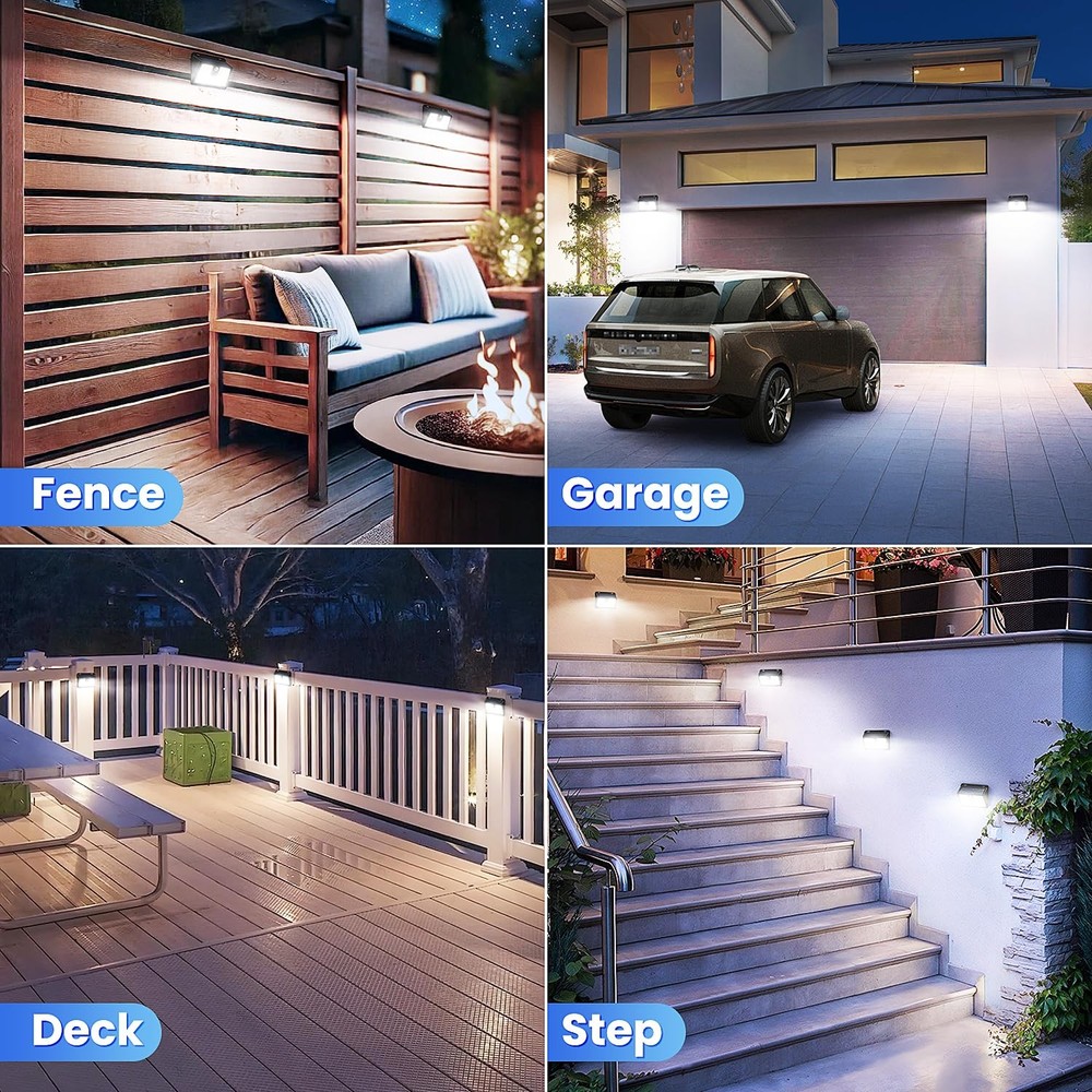 [2 Packs] Solar Motion Sensor Outdoor Lights, Super Bright 2 Pack, Cool White