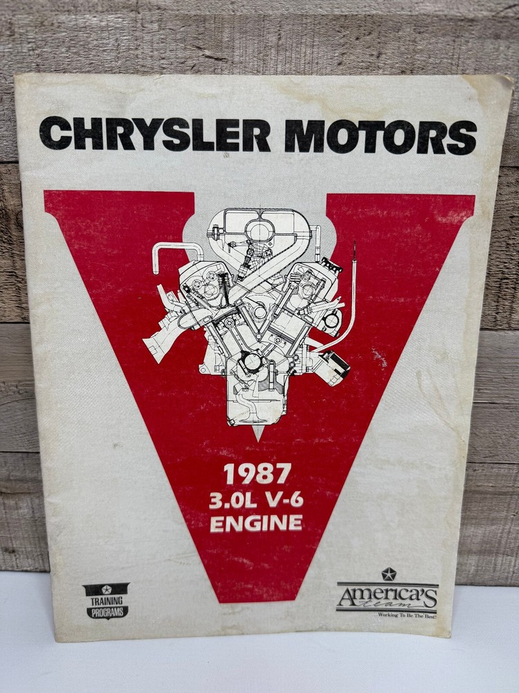 Chrysler Motors 1987 3.0L V-6 Engine Training programs Book 6G62 Engine