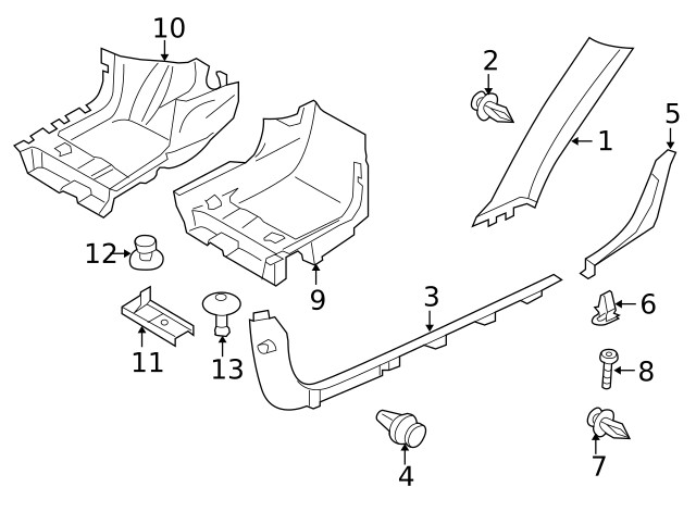 Genuine Volvo Front Sill Clip 999364