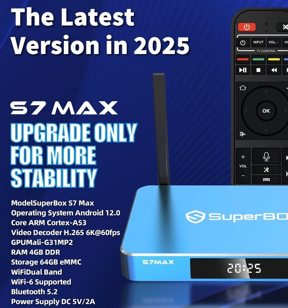 SUPERBOX S7 MAX Streaming Media Player Bundle