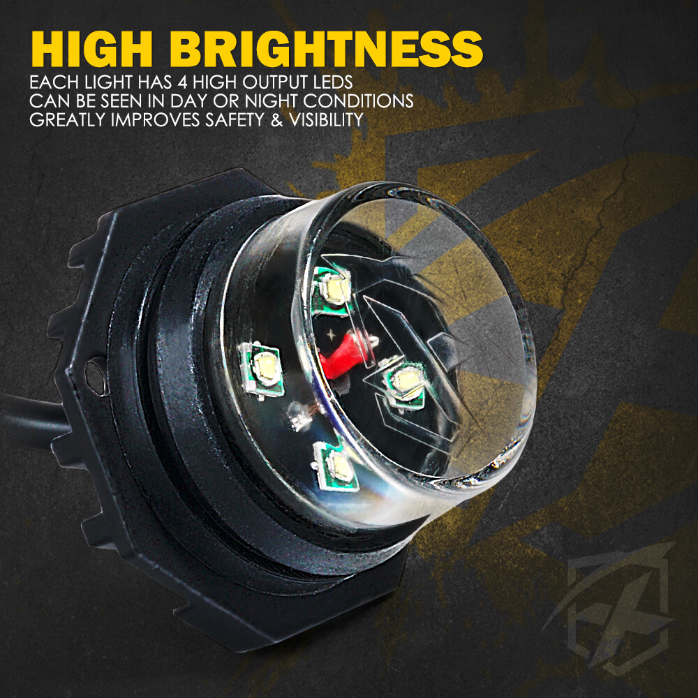 Xprite Hideaway Strobe Light 6X Headlight Kit Emergency Hazard Warning LED Lamp