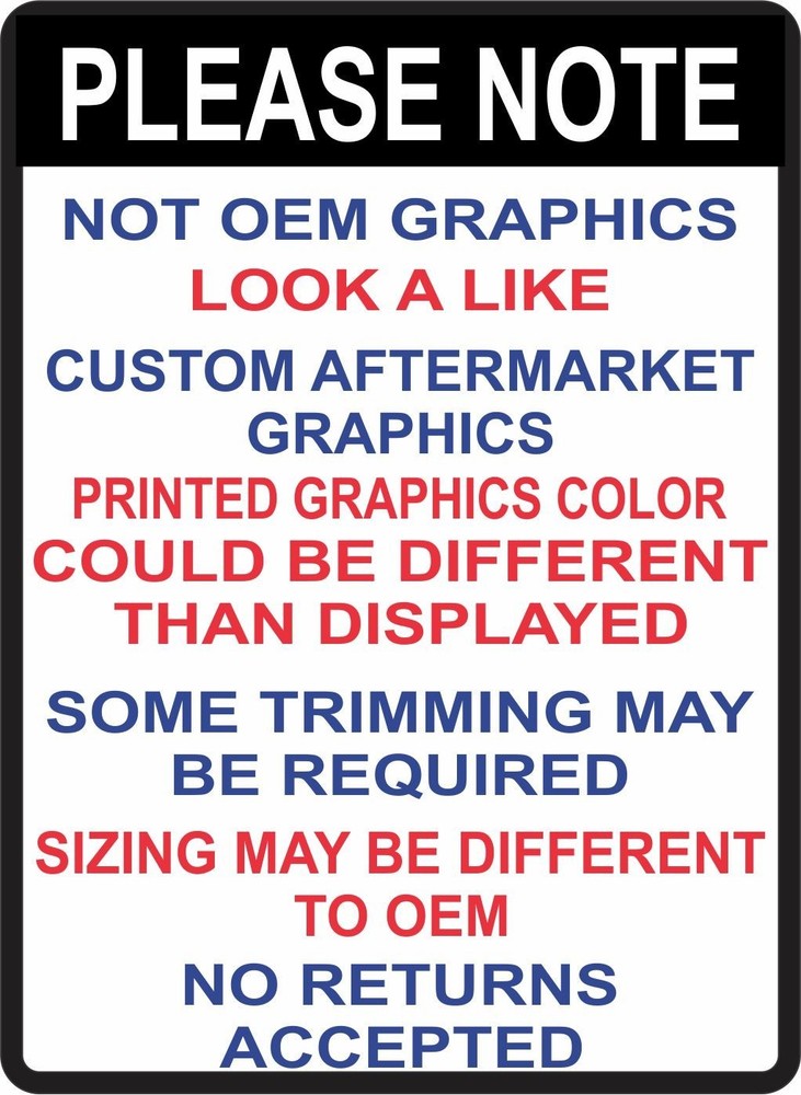 SEADOO RXT X 300 2016 Graphics / Decal / Sticker Kit WARNING DECALS ONLY