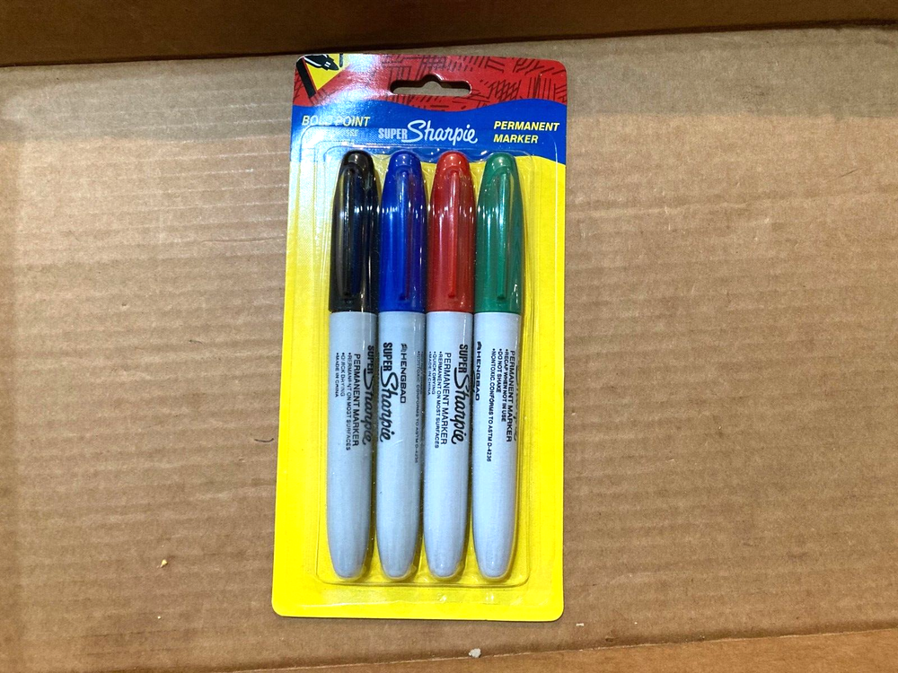 Mini Permanent Markers, Fine Point, Assorted 4 Colors BLACK,BLUE,RED, GREEN