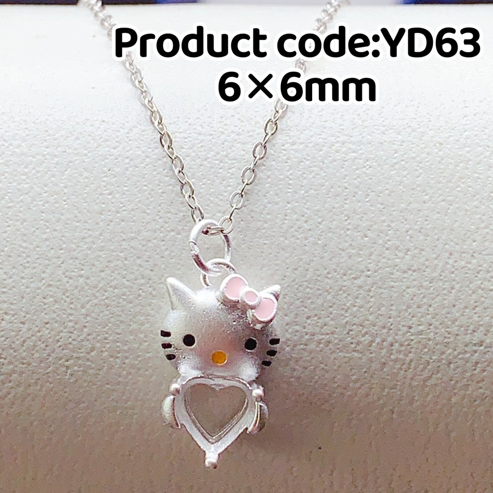 Silver 925 pendant empty setting, DIY blank setting YD63