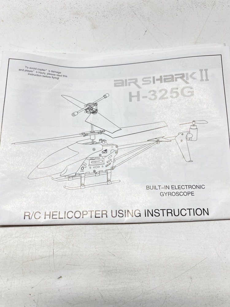 Air Shark II 2 Remote Control Helicopter RC