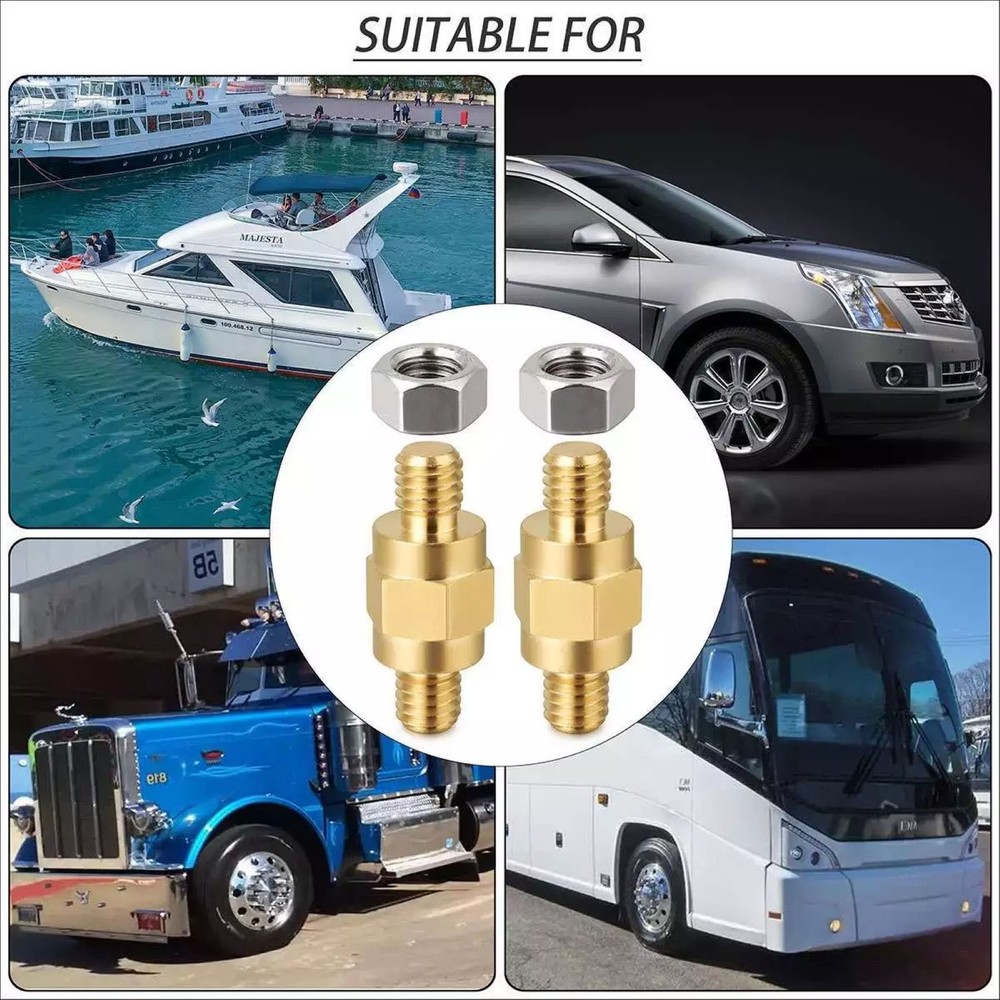 2 Set Side mount battery terminal extender adapter bolt easy to install