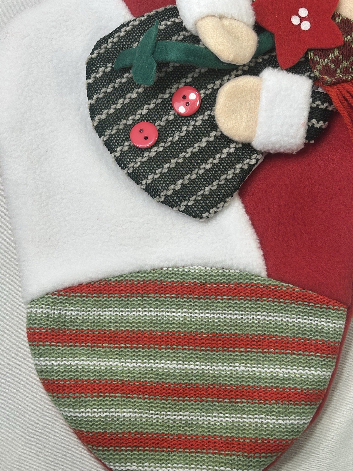 Personal Creations Fleece Christmas Stocking Winter Snowman 18.5” ~ MOMMY