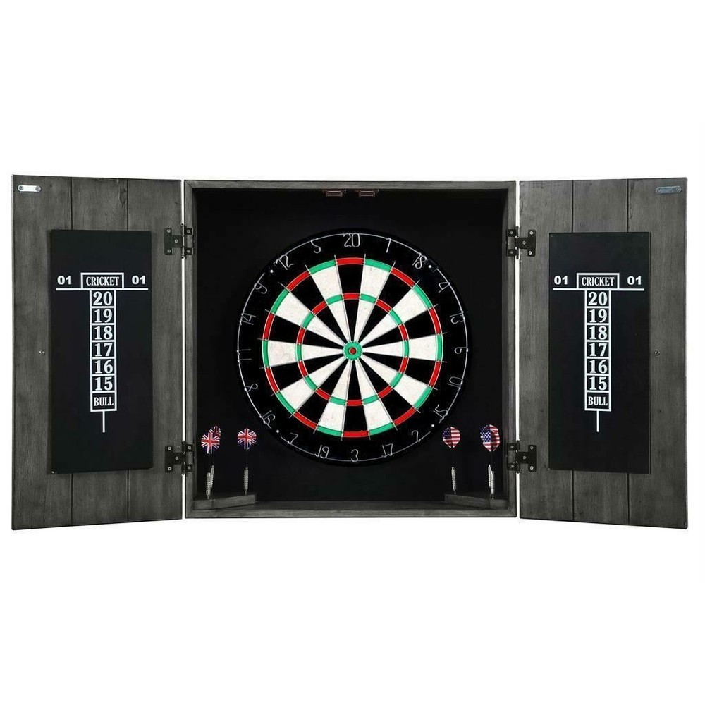 Drifter Solid Wood Dartboard & Cabinet Set