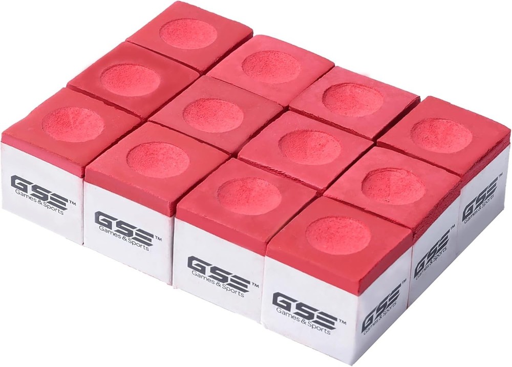 Essential 12-Pack Billiard Chalks - Professional Performance and Easy Storage
